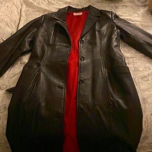 MURANO leather trench coat
